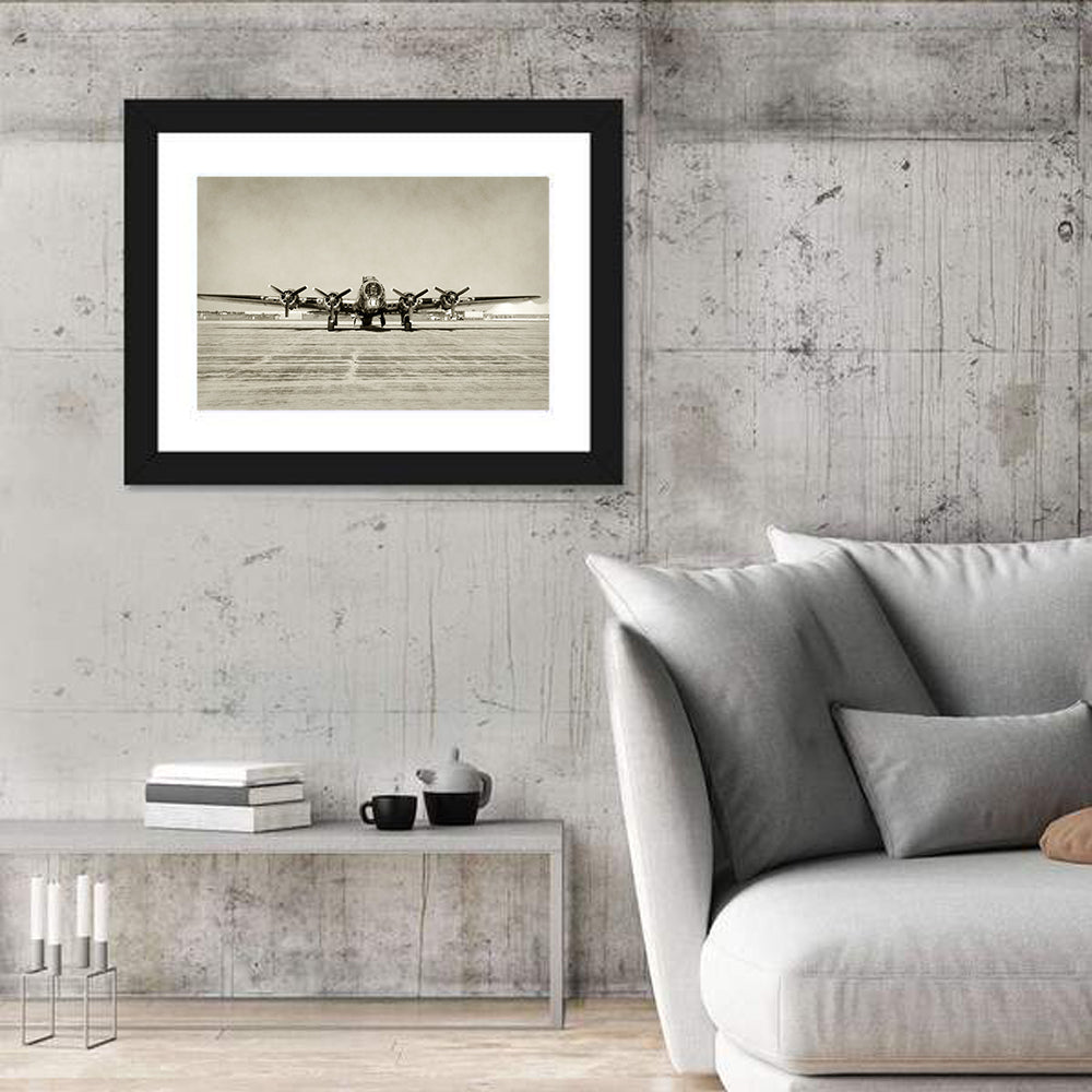 B-17 Bomber Front View Wall Art
