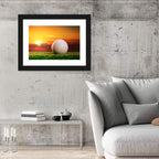 Golf Ball at Sunset Wall Art
