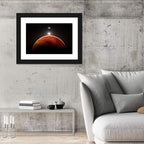 Mars with Moon Wall Art