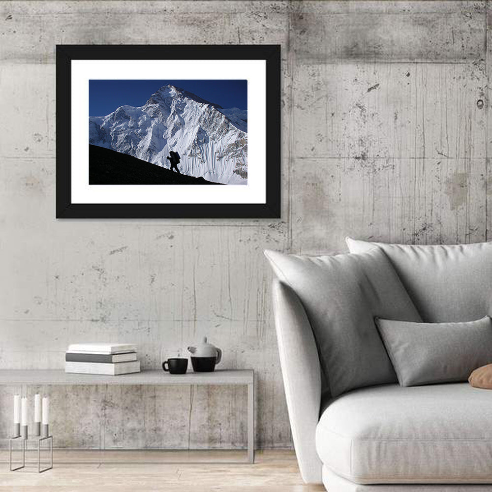 Mountain Climber Silhouette Wall Art