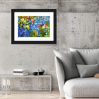 Colorful Quilted Circle Pattern Wall Art