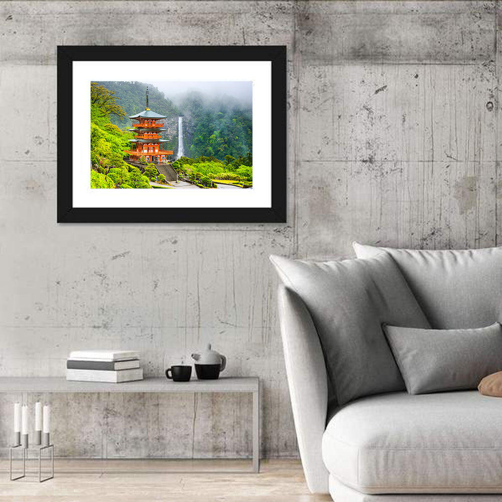 Seiganto-ji Pagoda at Nachi Falls Wall Art