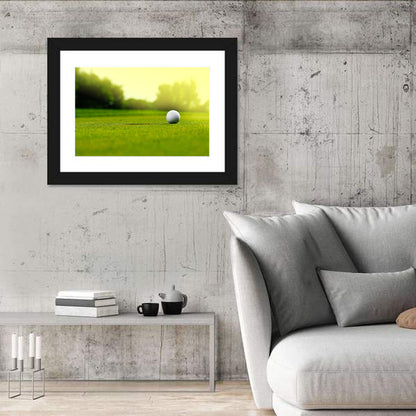 Golf Ball Near Hole Wall Art