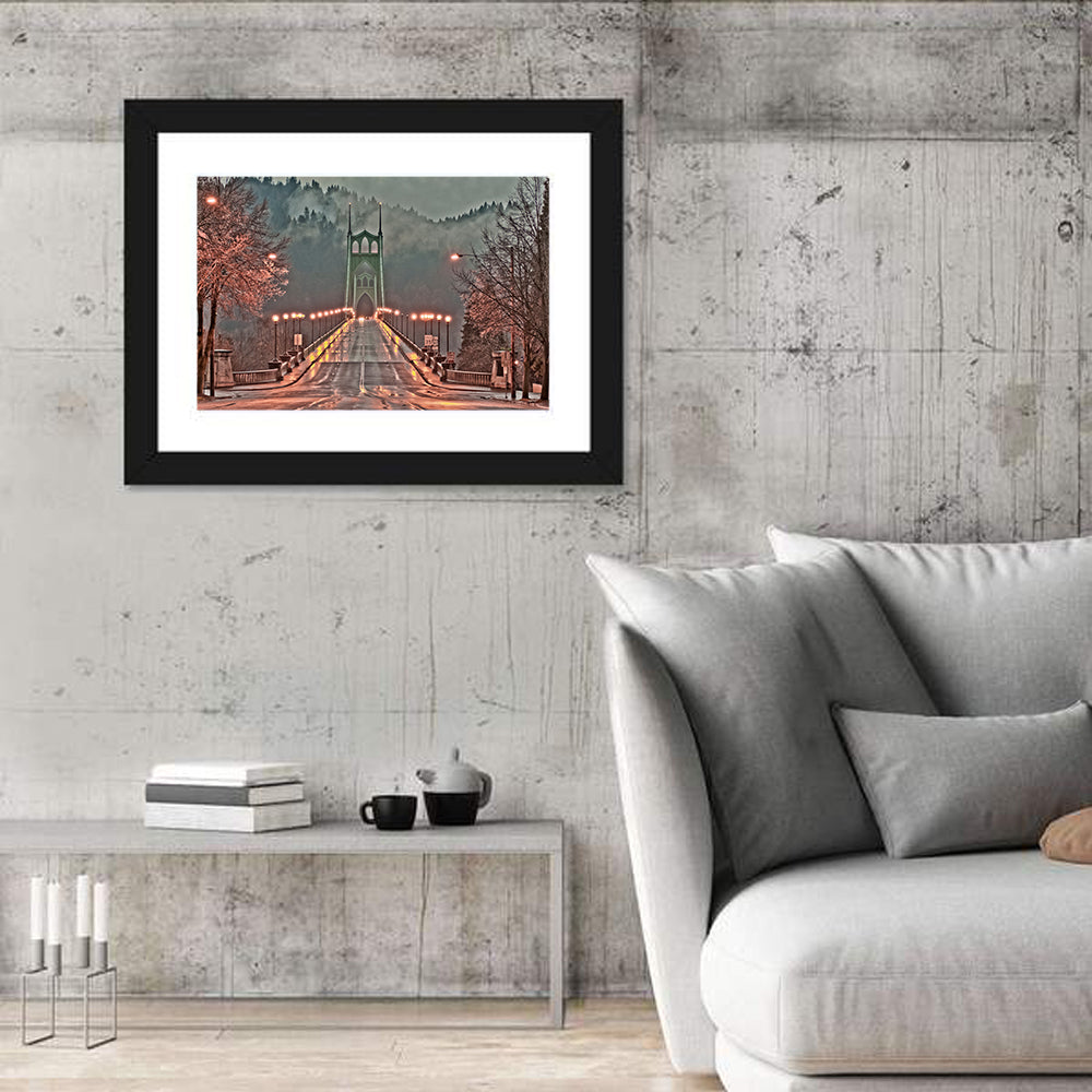 St. Johns Bridge at Dusk Wall Art