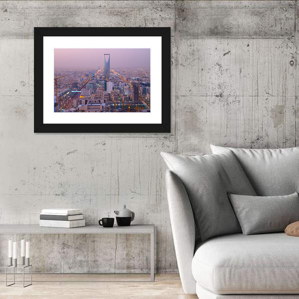 Kingdom Centre Riyadh at Dusk Wall Art