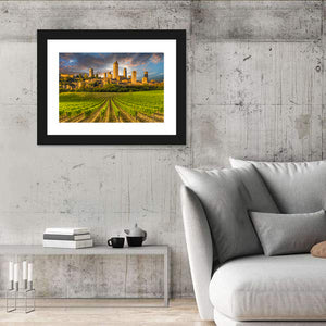 Vineyards Of San Gimignano Tuscany Wall Art