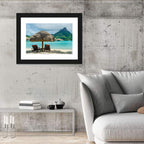 Bora Bora Lagoon with Thatched Umbrella Wall Art