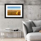 Hay Bales at Sunset Wall Art