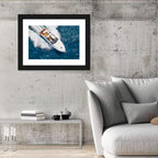 Motor Yacht from Above Wall Art