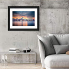 Savannah Riverfront Sunset Skyline Wall Art