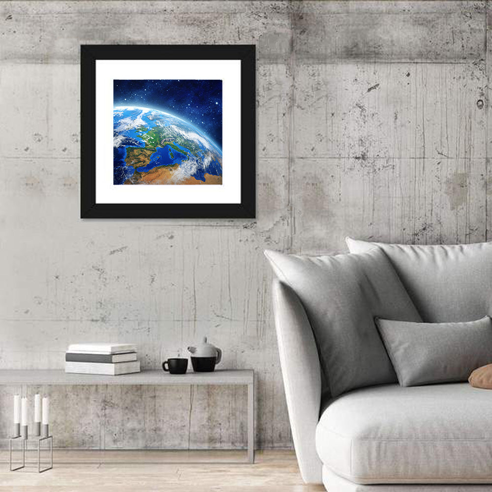 Planet Earth In Outer Space Wall Art