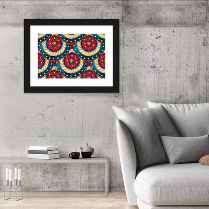 Pattern In Fish Scale Design Wall Art