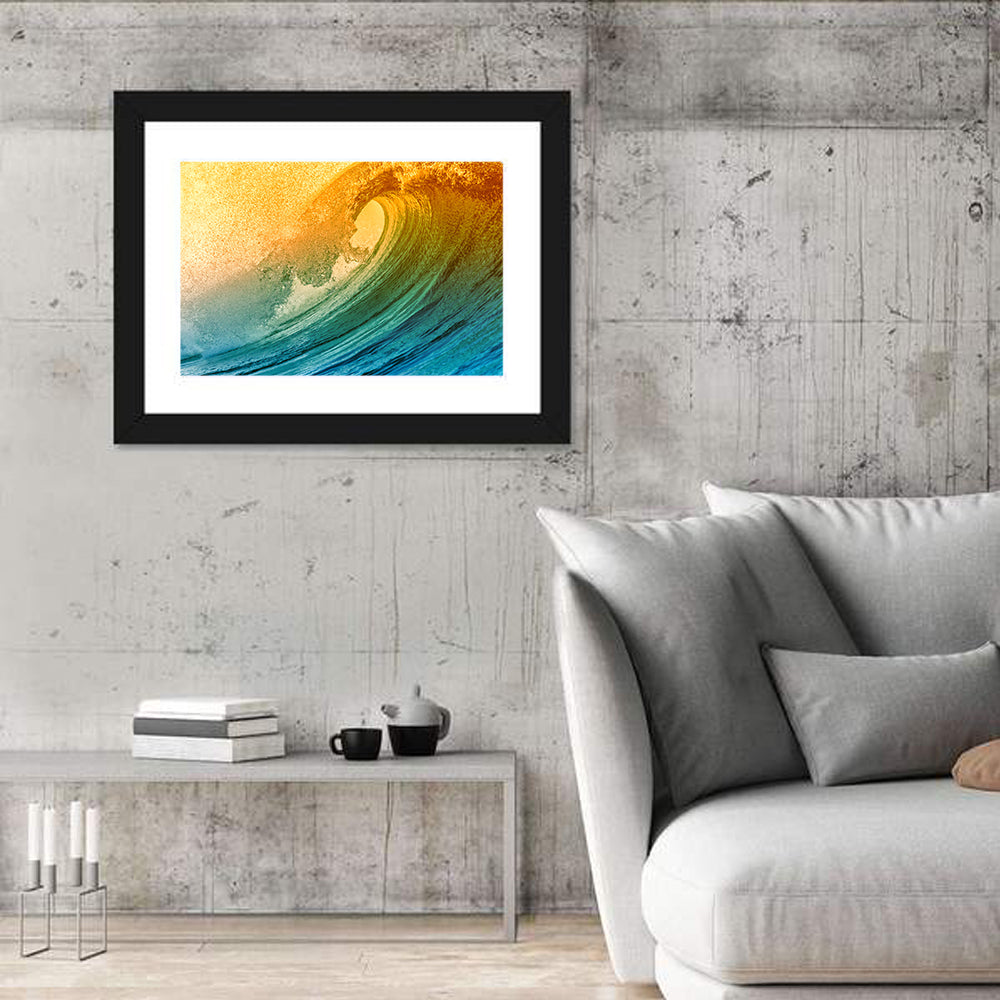 Golden Hour Barrel Wave Wall Art