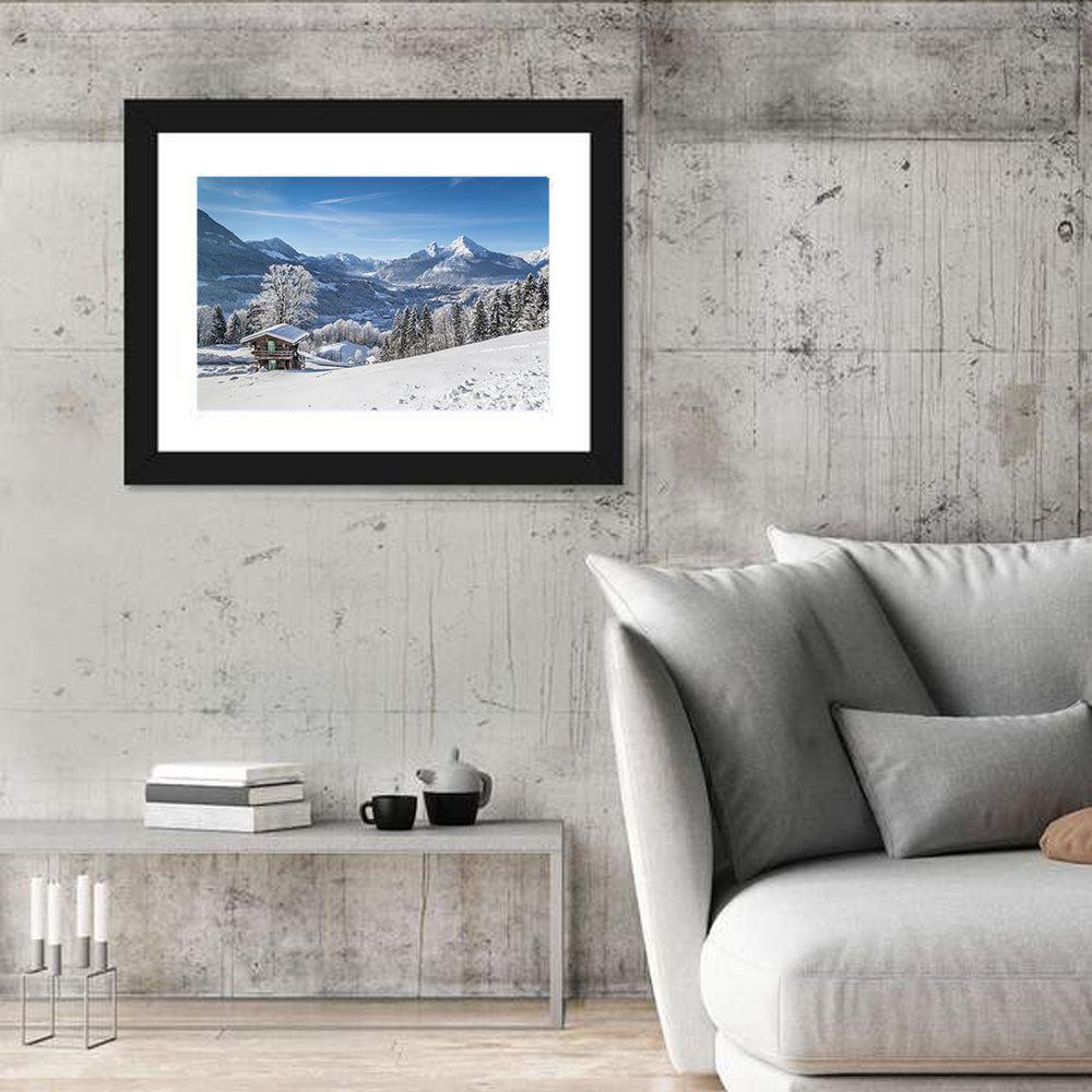 Berchtesgaden Alpine Cabin Scene Wall Art