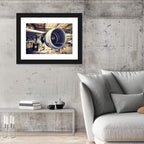 Open Jet Engine in Hangar Wall Art