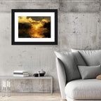 Golden Sunset Over Lake Wall Art