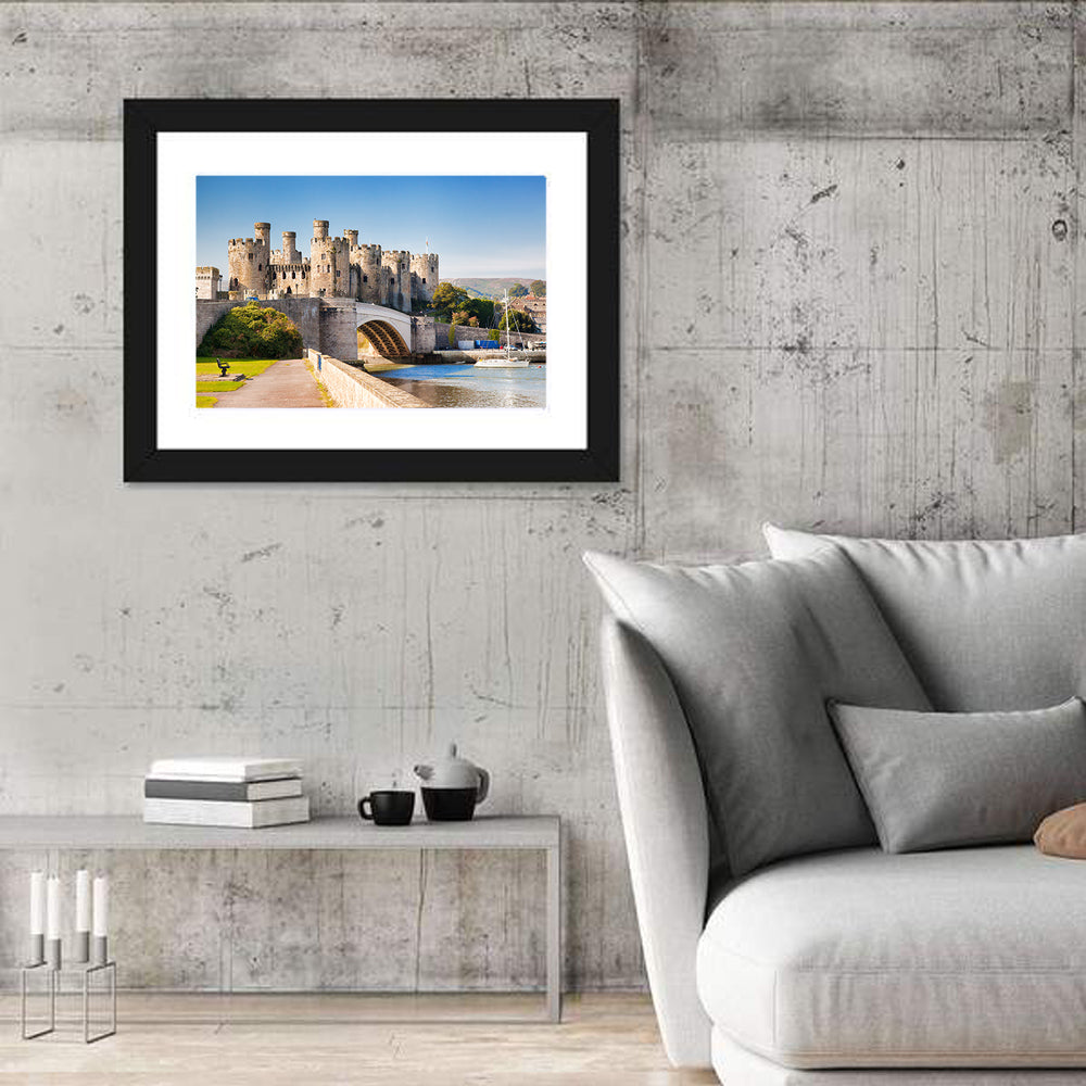 Conwy Castle and Arched Bridge Wall Art