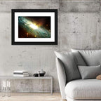 Spiral Galaxy with Glowing Core Wall Art