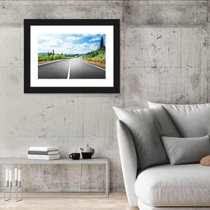 Road In Mountain Forest Wall Art