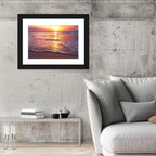 Golden Horizon Beach Sunset Wall Art