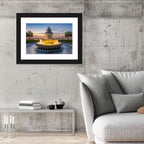 Charleston Pineapple Fountain at Dusk Wall Art