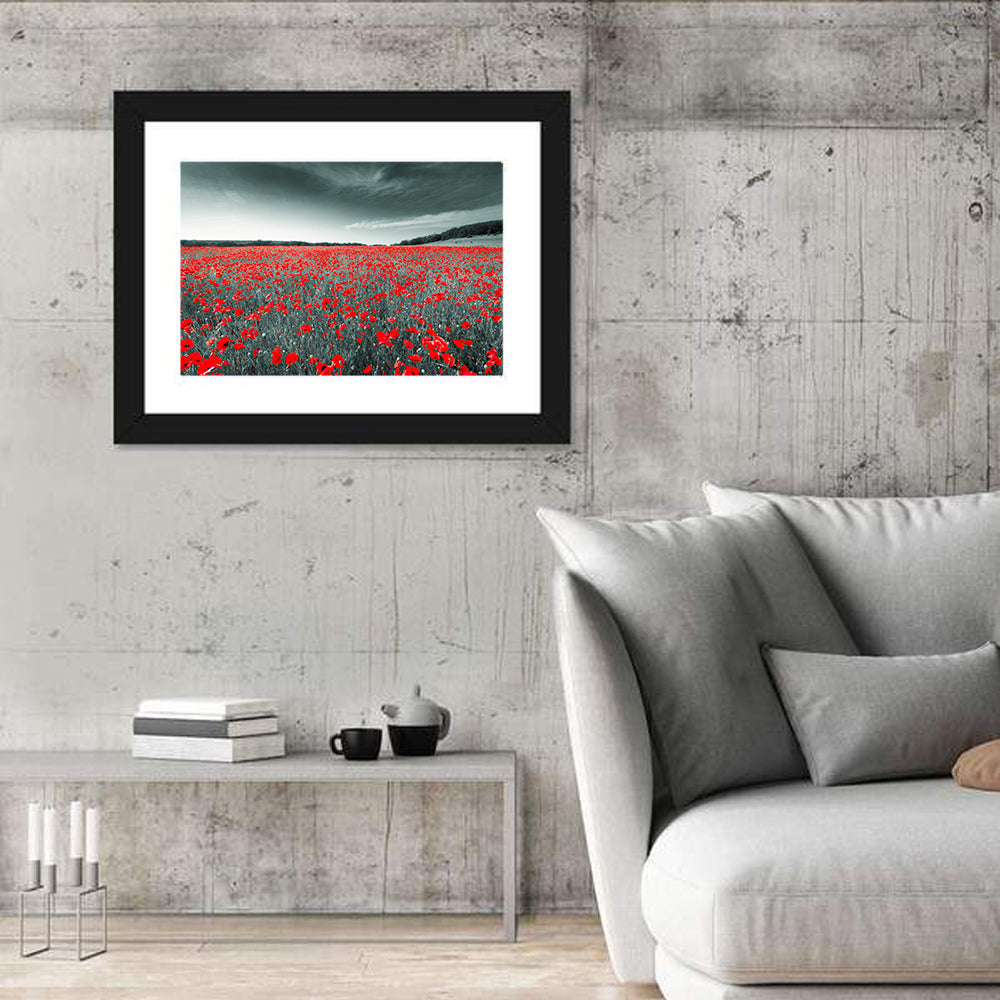 Red Poppy Field Wall Art
