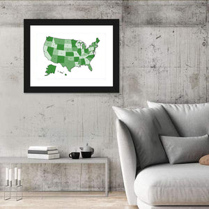 US Political Map Wall Art