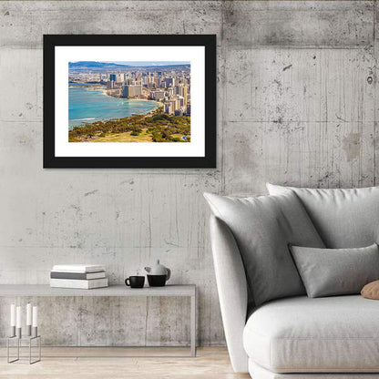 Waikiki Beach & Honolulu Skyline Wall Art