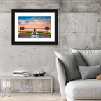 Charleston Pineapple Fountain at Sunset Wall Art