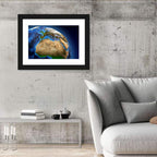 Detailed Earth from Space Wall Art
