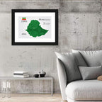 Ethiopia Low-poly Map Wall Art