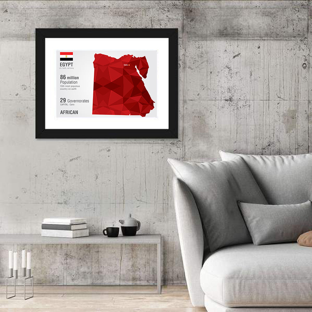 Egypt Geometric Map Wall Art