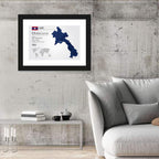 Laos Infographic Map Wall Art
