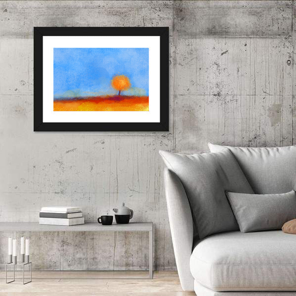 Golden Hour Lone Tree Wall Art