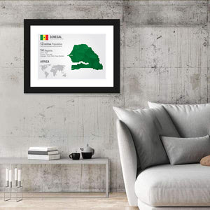Senegal Map Wall Art