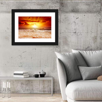 Sunset Above The Sea Wall Art