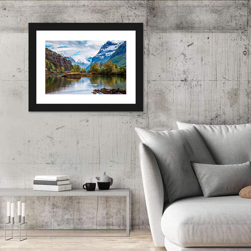 Norwegian Mountain Reflection Wall Art