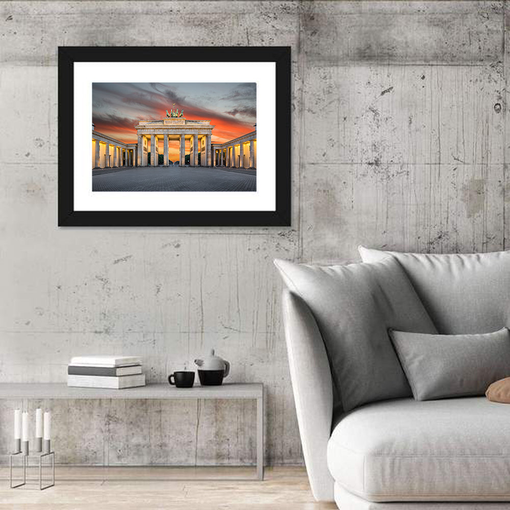 Brandenburg Gate at Dusk Wall Art in a room, landscape