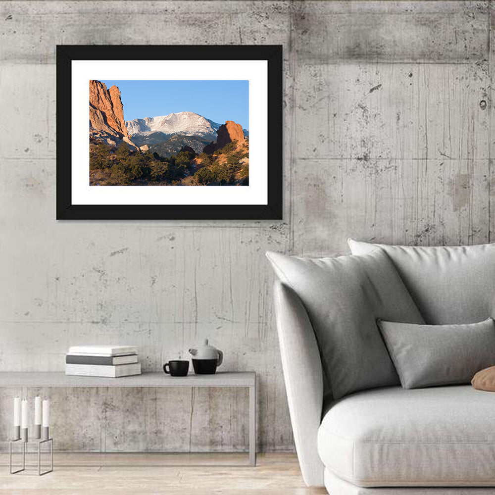 Pikes Peak Sunrise, Garden of the Gods Wall Art in a room, landscape