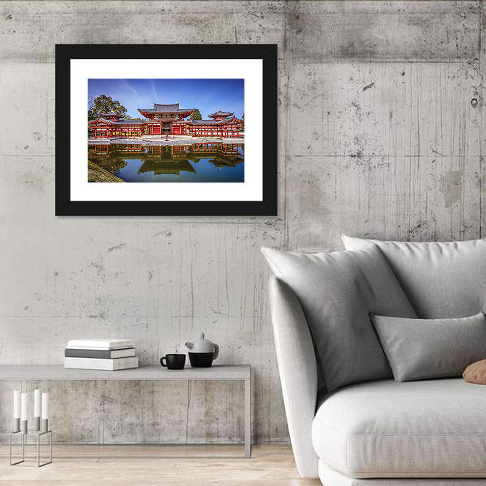 Byodoin Phoenix Hall Uji Japan Wall Art in a room, landscape