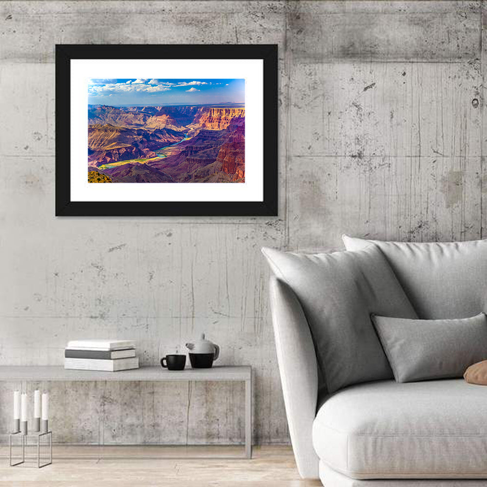 Grand Canyon Sunrise Over Colorado River Wall Art in a room, landscape