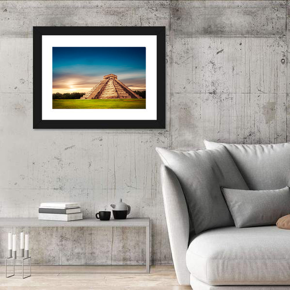 Temple of Kukulkan, Chichen Itza Wall Art in a room, landscape