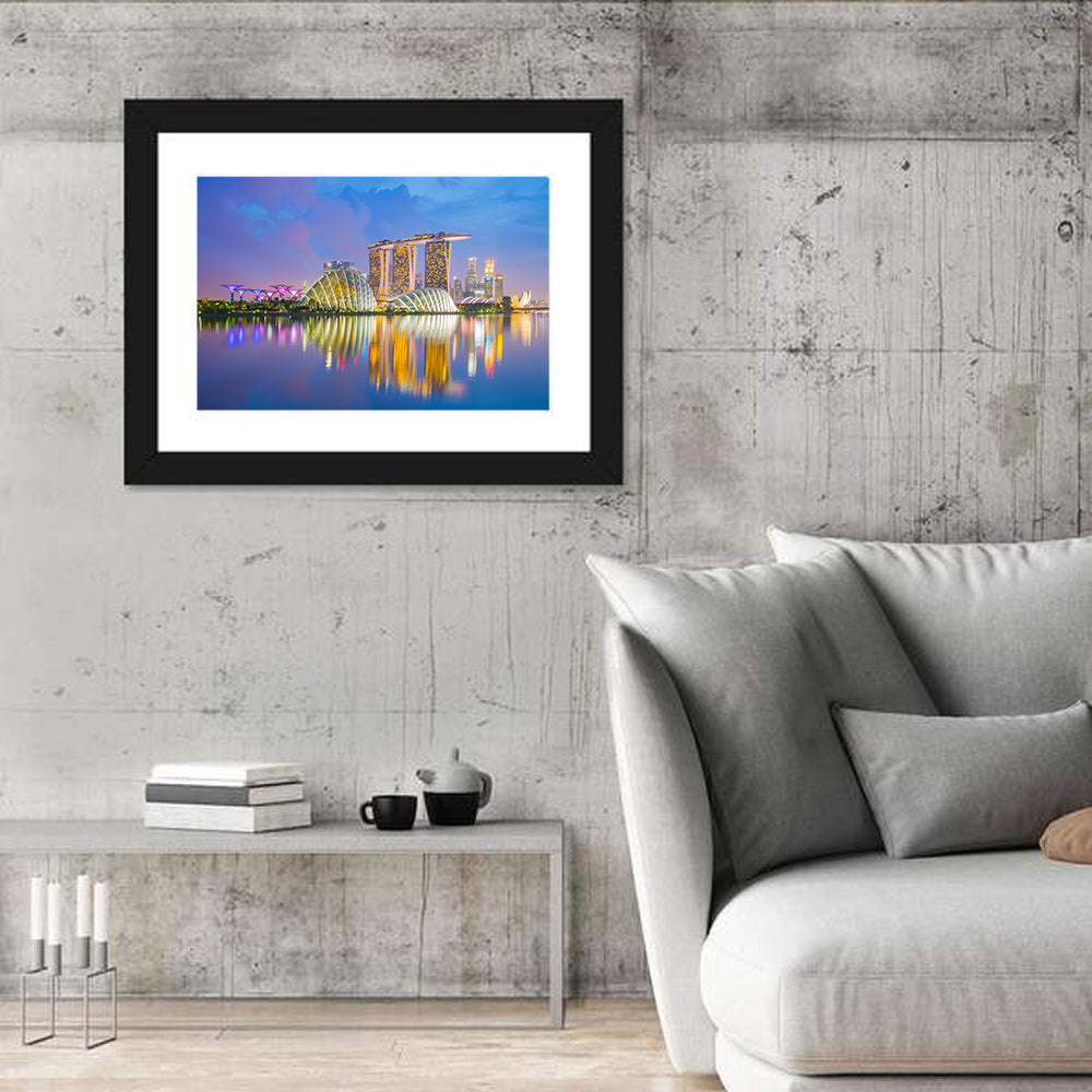 Singapore Skyline at Twilight Wall Art