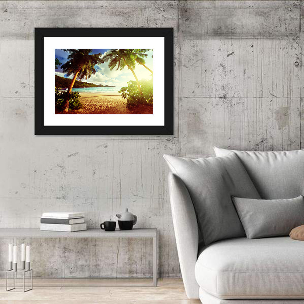 Takamaka Beach Sunset Wall Art