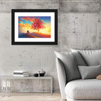 Surreal Autumn Dusk Landscape Wall Art