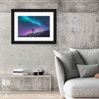 Milky Way Nightscape with Silhouetted Couple Wall Art