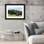 Haystacks in Mountain Village Wall Art