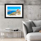 Cliffside Church in Greece Wall Art