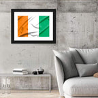 Ivory Coast Flag Rippled Tricolor Wall Art