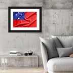 Samoa Flag with Stars Wall Art